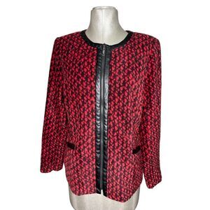 Bob Mackie Sz M Wearable Art Fleece Jacket